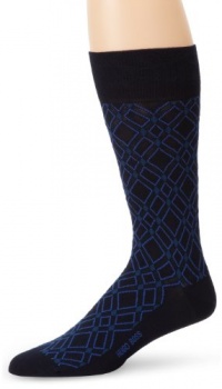 HUGO BOSS Men's Diamond Pattern Dress Mid Calf Sock HUGO BOSS Men's Diamond Pattern Dress Mid Calf Sock