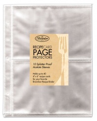 Recipe Card Page Protectors - Pkg. Of 10 Acetate Sleeves Recipe Card Page Protectors - Pkg. Of 10 Acetate Sleeves