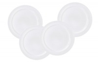 Emile Henry 8-inch Salad/Dessert Plates, Set of 4, Blanc Emile Henry 8-inch Salad/Dessert Plates, Set of 4, Blanc