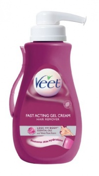 Veet Gel Cream Pump Hair Remover With Essential Oils And Velvet Rose Scent, 13.50 Ounce