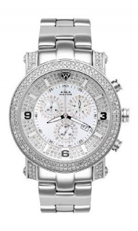 NEW! Aqua Master Men's Power Two-Row Diamond Watch with Diamond Dial & Full Diamond Case, 5.50 ctw NEW! Aqua Master Men's Power Two-Row Diamond Watch with Diamond Dial & Full Diamond Case, 5.50 ctw
