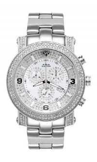 NEW! Aqua Master Men's Power Two-Row Diamond Watch with Diamond Dial & Full Diamond Case, 5.50 ctw