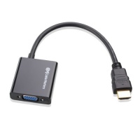 Cable Matters Active HDMI to VGA M/F Adapter w/ 3 FT Micro USB Charging Cable in Black Cable Matters Active HDMI to VGA M/F Adapter w/ 3 FT Micro USB Charging Cable in Black