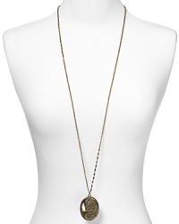 Rough-chic jewelry is one of the season's key trends, so make the look yours with this gold-plated pendant from ABS by Allen Schwartz. This geologic piece will give every look a hit of earthen glamour. Rough-chic jewelry is one of the season's key trends, so make the look yours with this gold-plated pendant from ABS by Allen Schwartz. This geologic piece will give every look a hit of earthen glamour.