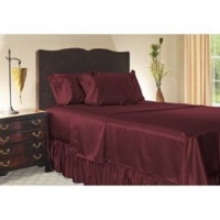 Royal Opulance Satin King Sheet Set, Burgundy Royal Opulance Satin King Sheet Set, Burgundy