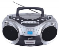 Supersonic SC-709 Portable MP3/CD Player with Cassette Recorder, AM/FM Radio & USB Input Supersonic SC-709 Portable MP3/CD Player with Cassette Recorder, AM/FM Radio & USB Input