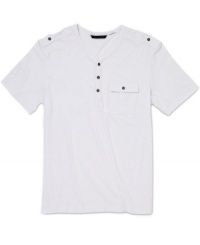 Keep it simple. This chilled-out big and tall henley from Sean John will quickly become a weekend staple. Keep it simple. This chilled-out big and tall henley from Sean John will quickly become a weekend staple.