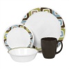 Corelle Livingware 16-Piece Dinnerware Set, Service for 4, Squared