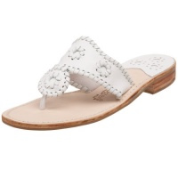 Jack Rogers Women's Palm Beach Navajo Classic Flat,White,9 M Jack Rogers Women's Palm Beach Navajo Classic Flat,White,9 M