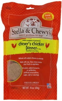Stella & Chewy's Freeze Dried Dog Food for Adult Dogs, Chicken Patties, 16 Ounce Bag Stella & Chewy's Freeze Dried Dog Food for Adult Dogs, Chicken Patties, 16 Ounce Bag