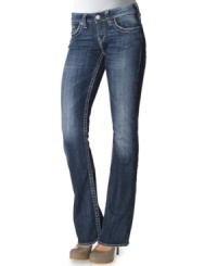 We love bootcut jeans for the leggy look it creates, and this pair from Silver Jeans totally perfects the style with expert fading and pocket design that pops! We love bootcut jeans for the leggy look it creates, and this pair from Silver Jeans totally perfects the style with expert fading and pocket design that pops!