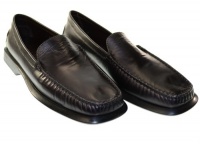 TOD'S Women`s Pellame Black Leather Loafers Sz 36 7SL134 TOD'S Women`s Pellame Black Leather Loafers Sz 36 7SL134