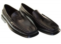 TOD'S Women`s Pellame Black Leather Loafers Sz 36 7SL134