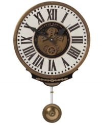 Styled with old-world European elegance and authentic details like cast brass rim and brass detailing, Vincenzo Bartolini pendulum wall clock elevates time keeping to an art form. Styled with old-world European elegance and authentic details like cast brass rim and brass detailing, Vincenzo Bartolini pendulum wall clock elevates time keeping to an art form.
