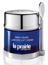 Discover the secret of ageless eyes. This luxurious treatment targets the seven most prominent eye-area agers: fine lines, wrinkles, loss of firmness, loss of elasticity, puffiness, dark under eye circles and dryness. Formulated with biopolymer protein, it uses a cross-linking technology and forma a continuous and smooth film, helping to firm, life and restore. Also contains caviar extracts to firm and nourish. Discover the secret of ageless eyes. This luxurious treatment targets the seven most prominent eye-area agers: fine lines, wrinkles, loss of firmness, loss of elasticity, puffiness, dark under eye circles and dryness. Formulated with biopolymer protein, it uses a cross-linking technology and forma a continuous and smooth film, helping to firm, life and restore. Also contains caviar extracts to firm and nourish.