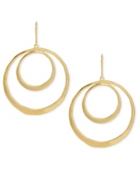 Robert Lee Morris rounds out its earrings selection with this pair of drop earrings. Crafted from gold-tone mixed metal, two orbitals make going in circles a fun experience. Approximate drop: 2-3/8 inches. Robert Lee Morris rounds out its earrings selection with this pair of drop earrings. Crafted from gold-tone mixed metal, two orbitals make going in circles a fun experience. Approximate drop: 2-3/8 inches.