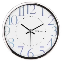 DecoMates Non-Ticking Silent Wall Clock - Metallic Shimmer (White) DecoMates Non-Ticking Silent Wall Clock - Metallic Shimmer (White)