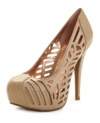 Show some skin with BCBGeneration's Elba platform pumps. Their flirty cutout detail and sultry stiletto heel make for the ideal head-turning accent piece. Show some skin with BCBGeneration's Elba platform pumps. Their flirty cutout detail and sultry stiletto heel make for the ideal head-turning accent piece.