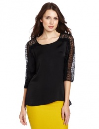 BCBGMAXAZRIA Women's Addy Woven Sports Wear Top, Black, Small BCBGMAXAZRIA Women's Addy Woven Sports Wear Top, Black, Small