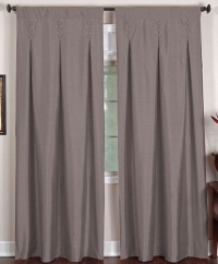 Elrene Home Imperial 26 x 84 Inverted Pleat Back Tab Panel Gray Elrene Home Imperial 26 x 84 Inverted Pleat Back Tab Panel Gray