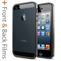 SPIGEN SGP SGP10064 Neo Hybrid EX Slim Metal Case for iPhone 5S - Retail Packaging - Gunmetal SPIGEN SGP SGP10064 Neo Hybrid EX Slim Metal Case for iPhone 5S - Retail Packaging - Gunmetal