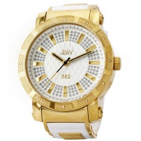JBW Men's JB-6225-F 562 Pave Dial Diamond White Rubber Watch JBW Men's JB-6225-F 562 Pave Dial Diamond White Rubber Watch