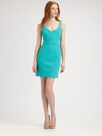 Wonderfully textural cotton ponte, impeccably tailored to flatter your figure.V necklineShoulder strapsBanded waist with piping detailPrincess seamsScooped back with concealed zipBack ventAbout 18 from natural waist95% cotton/5% nylonDry cleanMade in USA of Italian fabricModel shown is 5'10 (177cm) wearing US size 4. Wonderfully textural cotton ponte, impeccably tailored to flatter your figure.V necklineShoulder strapsBanded waist with piping detailPrincess seamsScooped back with concealed zipBack ventAbout 18 from natural waist95% cotton/5% nylonDry cleanMade in USA of Italian fabricModel shown is 5'10 (177cm) wearing US size 4.
