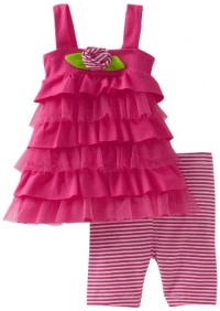 Sweet Heart Rose Baby-girls Infant Tiered Bike Short Set, Pink, 12 Months