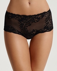 Sultry sheer briefs with ornate feather lace detail all over. Style #756023 Sultry sheer briefs with ornate feather lace detail all over. Style #756023