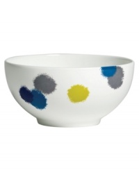 Vera Wang brings new excitement to white bone china with the tie-dye-inspired Ikat pattern from her collection of Wedgwood dinnerware. The dishes have splashes of indigo blue, citron and lavender that enhance this simple cereal bowl for a look that's sleek and modern yet refreshingly playful. (Clearance) Vera Wang brings new excitement to white bone china with the tie-dye-inspired Ikat pattern from her collection of Wedgwood dinnerware. The dishes have splashes of indigo blue, citron and lavender that enhance this simple cereal bowl for a look that's sleek and modern yet refreshingly playful. (Clearance)