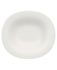 Fresh modern from Villeroy & Boch dinnerware. The dishes in this set are sheer white china in oval form that inspires simply harmonious dining. A soft fluidity and radiant glaze give this rim soup bowl quiet elegance and lasting appeal. Fresh modern from Villeroy & Boch dinnerware. The dishes in this set are sheer white china in oval form that inspires simply harmonious dining. A soft fluidity and radiant glaze give this rim soup bowl quiet elegance and lasting appeal.