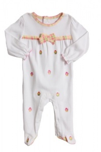 ABSORBA Baby-girls Newborn Sugar Cookie Footie, White, 6-9 Months ABSORBA Baby-girls Newborn Sugar Cookie Footie, White, 6-9 Months