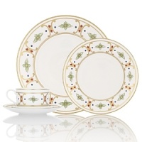 Giralda is inspired by a marvellous dinner service from Ireland thought to have been made around 1840. Decorated in apple greens, brick reds and blue, finished with generous amounts of burnished gold. Giralda is produced in the finest English Bone China, manufactured using traditional methods and qualities of the much respected English potteries. Giralda is inspired by a marvellous dinner service from Ireland thought to have been made around 1840. Decorated in apple greens, brick reds and blue, finished with generous amounts of burnished gold. Giralda is produced in the finest English Bone China, manufactured using traditional methods and qualities of the much respected English potteries.