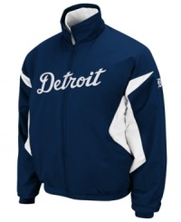 Knock it out of the park. Take team spirit to the next level with this Detroit Tigers jacket featuring Therma Base technology from Majestic. Knock it out of the park. Take team spirit to the next level with this Detroit Tigers jacket featuring Therma Base technology from Majestic.