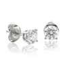 14k White Gold NATURAL Diamond Stud Earrings (HI, I3-I4, 0.60 carat)