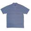Izod Men's Short Sleeve Striped Polo Shirt(XXL, Light Blue)