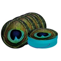 Paperproducts Design Paradise Peacock Dessert Plate, Set of 4 Paperproducts Design Paradise Peacock Dessert Plate, Set of 4