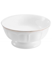 New traditions begin with the Adelaide Platinum vegetable bowl from Mikasa. Sumptuous platinum and elegant shaping in white bone china make any occasion special. New traditions begin with the Adelaide Platinum vegetable bowl from Mikasa. Sumptuous platinum and elegant shaping in white bone china make any occasion special.