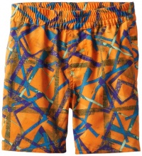 Volcom Boys 2-7 Anti Plaid Boardshort, Orange Pop, Large Volcom Boys 2-7 Anti Plaid Boardshort, Orange Pop, Large