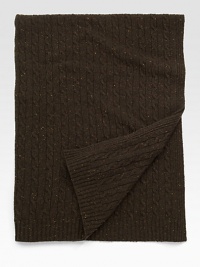 Utterly soft cashmere is woven with a classic braided design in a substantial, six-ply design. 56 X 72CashmereDry cleanImported Utterly soft cashmere is woven with a classic braided design in a substantial, six-ply design. 56 X 72CashmereDry cleanImported