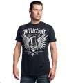 This top hat skull graphic t-shirt from Affliction adds polish with and edge to your denim look.