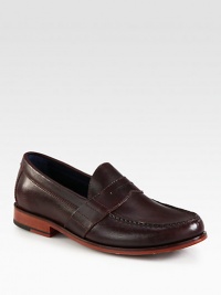 Classic penny loafer is handsewn and crafted in genuine leather with concealed Nike Air Technology in the heel for ultimate comfort and support.Leather upperLeather liningPadded insoleLeather/rubber soleImported Classic penny loafer is handsewn and crafted in genuine leather with concealed Nike Air Technology in the heel for ultimate comfort and support.Leather upperLeather liningPadded insoleLeather/rubber soleImported