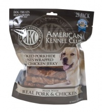 AKC Smoked Porkhide with Chicken Jerky Dog Treats (Pack of 25 5-Inch Treats) AKC Smoked Porkhide with Chicken Jerky Dog Treats (Pack of 25 5-Inch Treats)