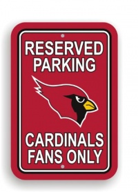 NFL Arizona Cardinals Plastic Parking Sign NFL Arizona Cardinals Plastic Parking Sign