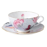 Step into a delightful garden party with Wedgwood's whimsical Cuckoo collection. Inspired by nature, this richly accented tea cup and saucer adds a flourish of color to your table with sophisticated and lively style. Step into a delightful garden party with Wedgwood's whimsical Cuckoo collection. Inspired by nature, this richly accented tea cup and saucer adds a flourish of color to your table with sophisticated and lively style.