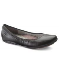 Hush Puppies' Kriya skimmer flats are the type of comfy shoe that goes great with everything. You won't mind wearing them all day. Hush Puppies' Kriya skimmer flats are the type of comfy shoe that goes great with everything. You won't mind wearing them all day.