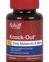 Schiff Knock-Out Melatonin with Theanine & Valerian Tablets, 50-Count