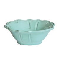 Vietri Incanto Aqua Baroque Cereal Bowl 7.25 in D (Set of 2) Vietri Incanto Aqua Baroque Cereal Bowl 7.25 in D (Set of 2)