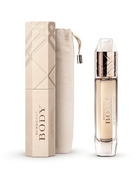 A deep and intense concentration of Burberry Body Eau de Parfum for a luxuriously rich and long-lasting scent. Top notes of green absinthe, exquisite peach and refined freesia. Floral heart notes of natural rose absolute and iris, enriched with warm sandalwood. Sensual base notes of woody cashmeran, creamy vanilla, seductive amber and musk. Multi-faceted glass bottle. Rose gold engraved check lid. Soft suede finish nude drawstring pouch. 2.0 fl. oz. Made in France. A deep and intense concentration of Burberry Body Eau de Parfum for a luxuriously rich and long-lasting scent. Top notes of green absinthe, exquisite peach and refined freesia. Floral heart notes of natural rose absolute and iris, enriched with warm sandalwood. Sensual base notes of woody cashmeran, creamy vanilla, seductive amber and musk. Multi-faceted glass bottle. Rose gold engraved check lid. Soft suede finish nude drawstring pouch. 2.0 fl. oz. Made in France.
