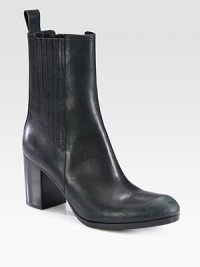 Must-have silhouette of distressed leather with elastic gores and a high heel. Stacked heel, 3 (75mm)Covered platform, ½ (15mm)Compares to a 2½ heel (65mm)Leather upperLeather lining and solePadded insoleImportedOUR FIT MODEL RECOMMENDS ordering true size. Must-have silhouette of distressed leather with elastic gores and a high heel. Stacked heel, 3 (75mm)Covered platform, ½ (15mm)Compares to a 2½ heel (65mm)Leather upperLeather lining and solePadded insoleImportedOUR FIT MODEL RECOMMENDS ordering true size.